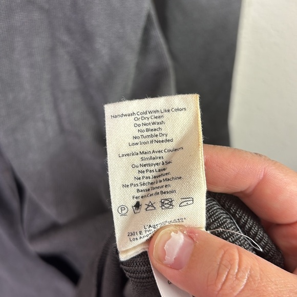 L’AGENCE Lucas longline button down ribbed cardigan dark grey size Medium - Picture 5 of 11